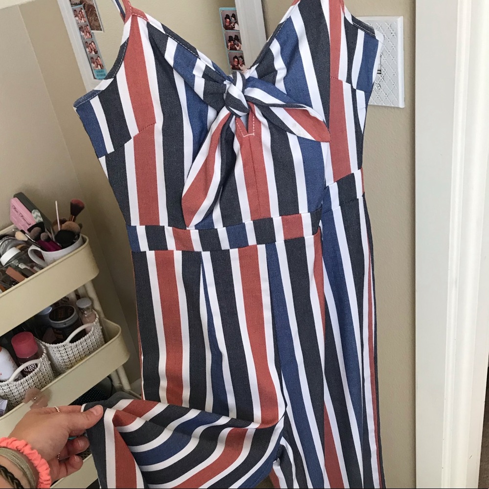 Striped jumpsuit